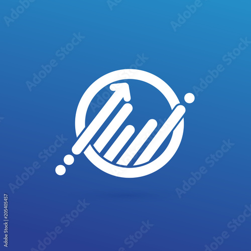 Illustration of business logotype bidding and auction.