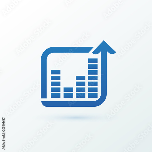 Illustration of business logotype bidding and auction.