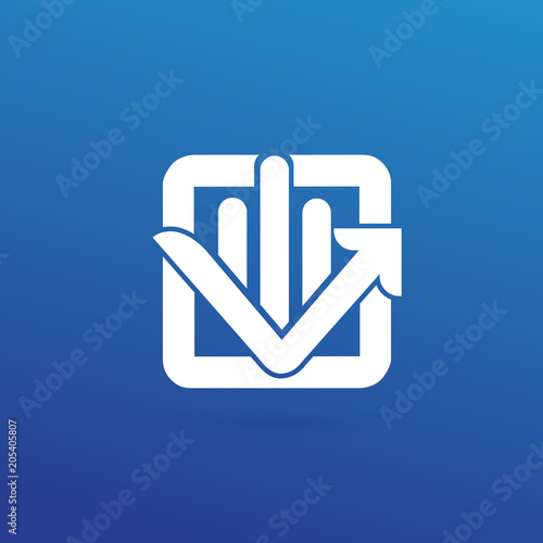 Illustration of business logotype bidding and auction.