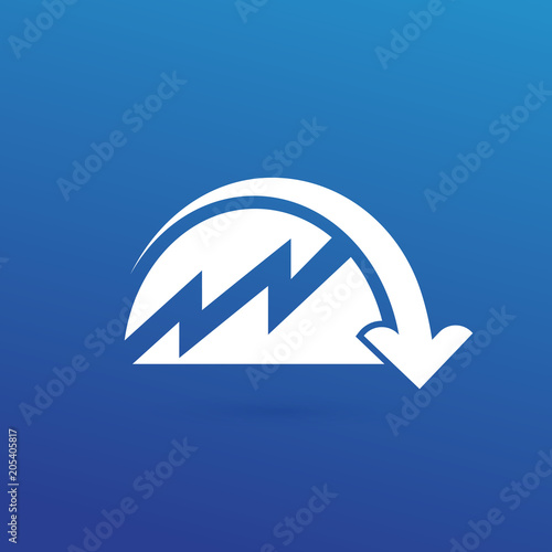 Illustration of business logotype bidding and auction.