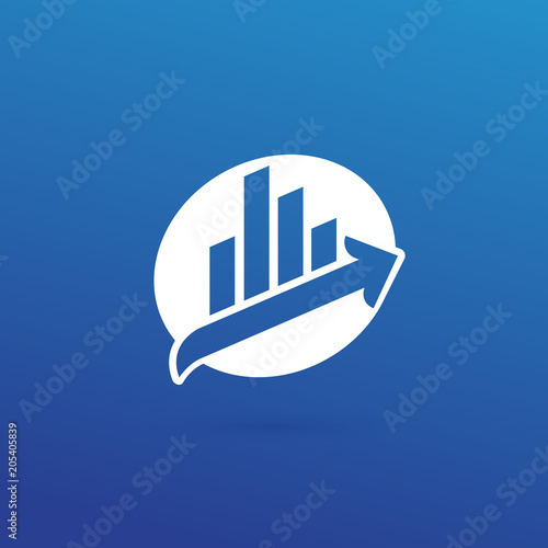 Illustration of business logotype bidding and auction.