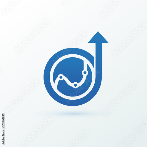 Illustration of business logotype bidding and auction.