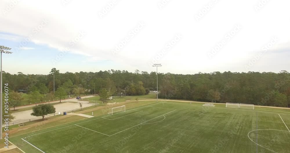 Empty Soccer Field Aerial 4K Empty Soccer Field Aerial 4K