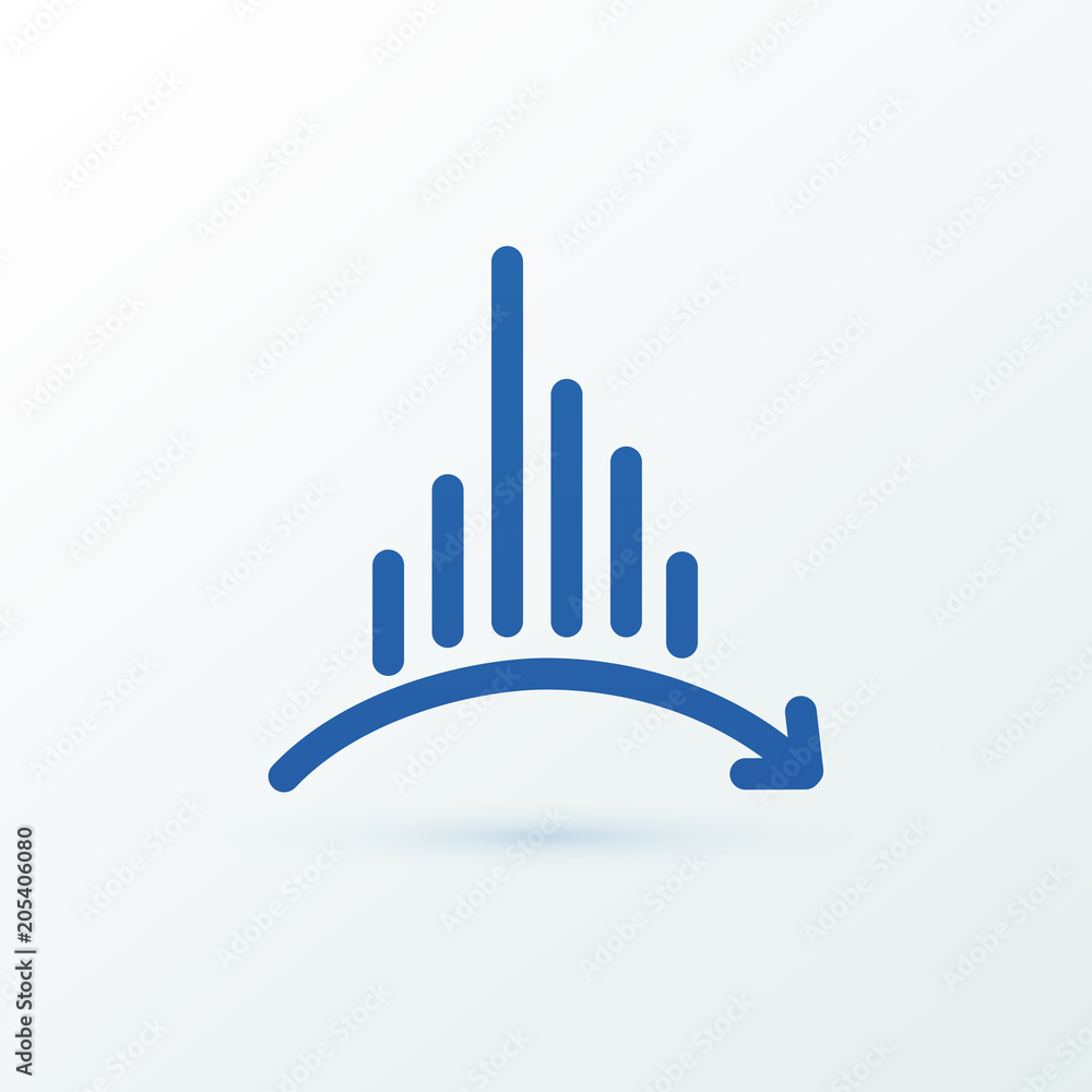 Fototapeta premium Illustration of business logotype bidding and auction.