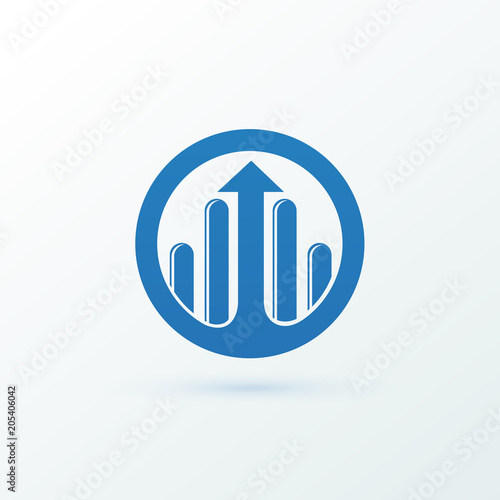Illustration of business logotype bidding and auction.