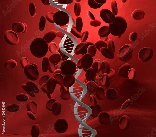 DNA Blood and artery in mic...