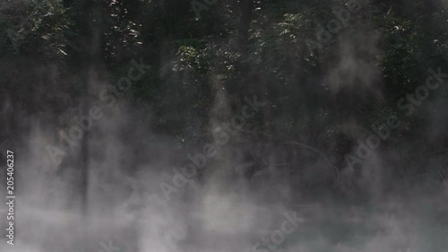 Slow motion shot of Beitou Thermal Valley (Hell Valley)