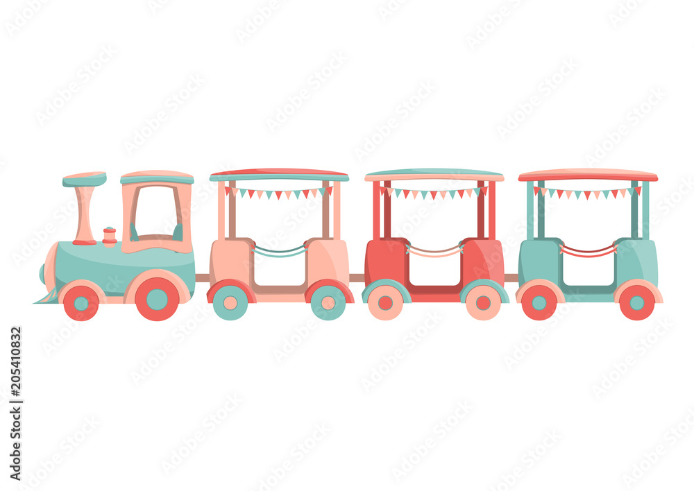 Naklejka premium kids train