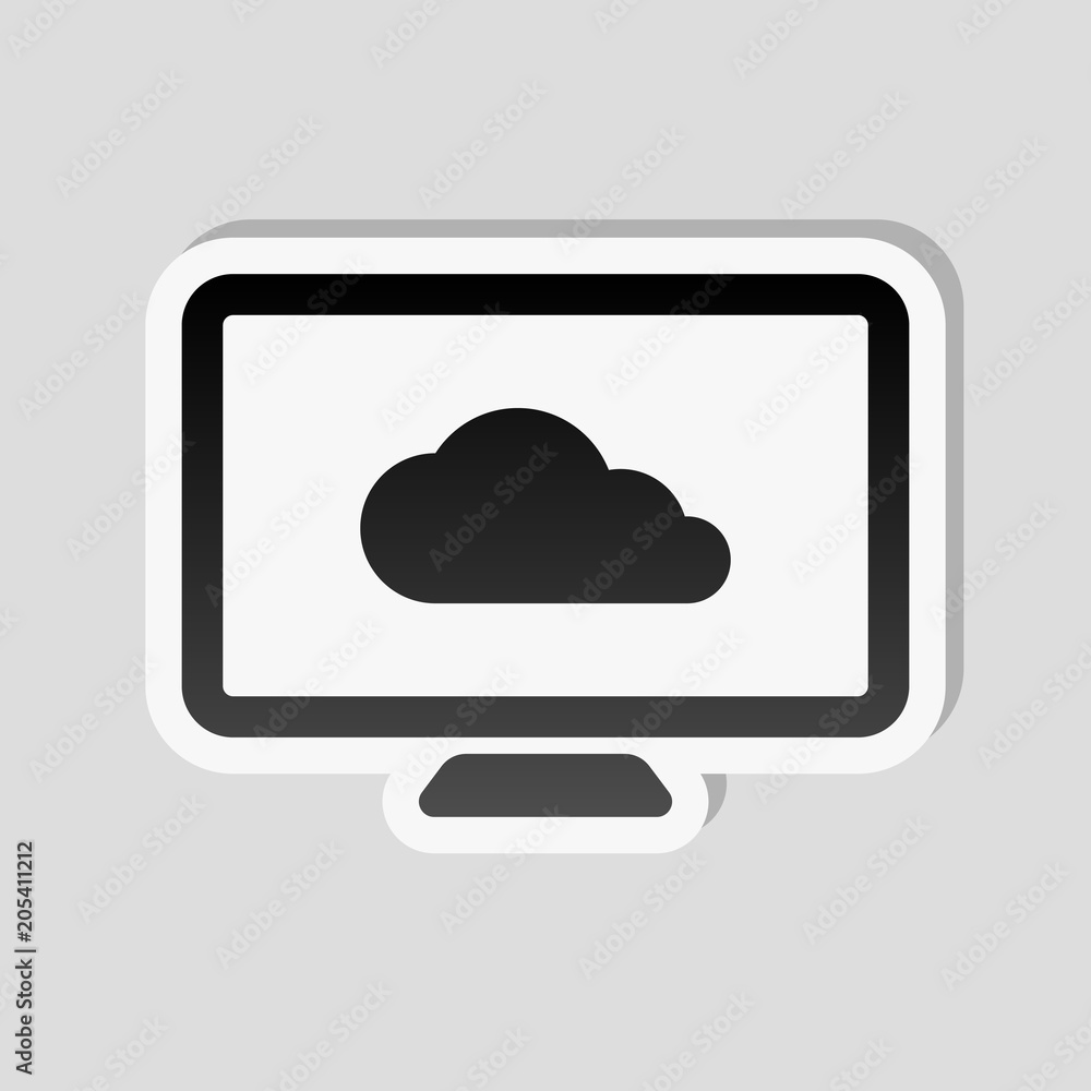 database, cloud technology, computer and cloud. simple icon. Sti database, cloud technology, computer and cloud. simple icon. Sti