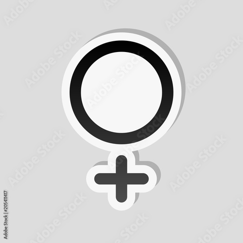 gender symbol. linear symbol. simple women icon. Sticker style w