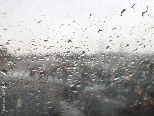 raindrops on a windowpane © Andrey