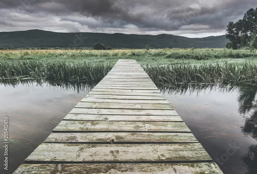 Obraz pomost nad rzeką