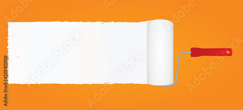 White paint trail. vector illustration