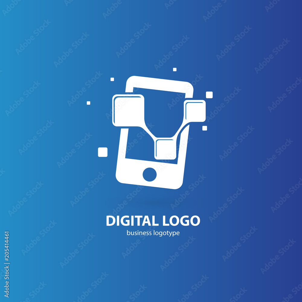 Fototapeta premium Illustration design of logotype business web marketing.