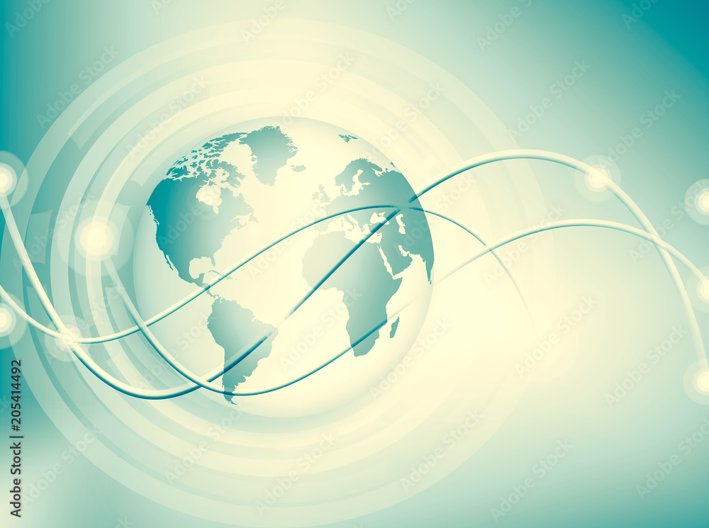Best Internet Concept of global business. Globe, glowing lines on technological background. Wi-Fi, rays, symbols Internet, 3D illustration Best Internet Concept of global business. Globe, glowing lines on technological background. Wi-Fi, rays, symbols Internet, 3D illustration
