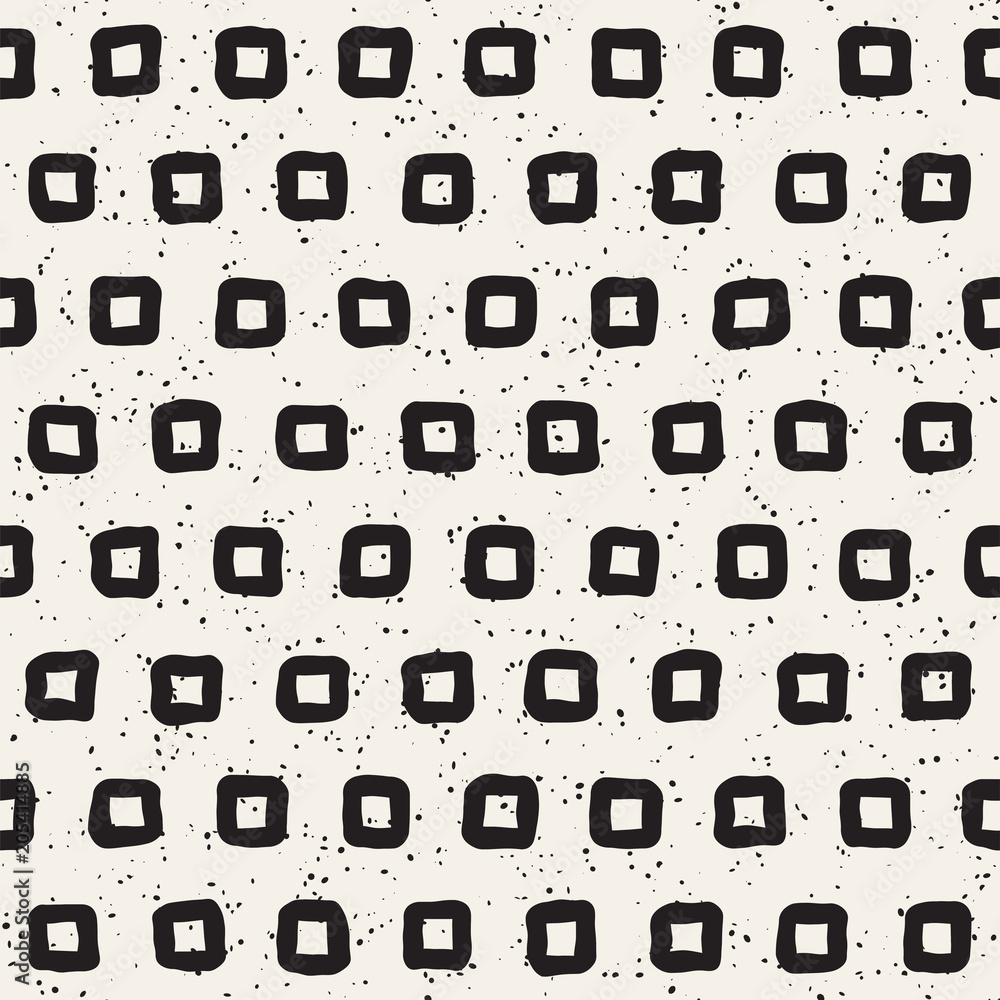 Hand drawn style ethnic seamless pattern. Abstract grungy geometric background in black and white. Hand drawn style ethnic seamless pattern. Abstract grungy geometric background in black and white.