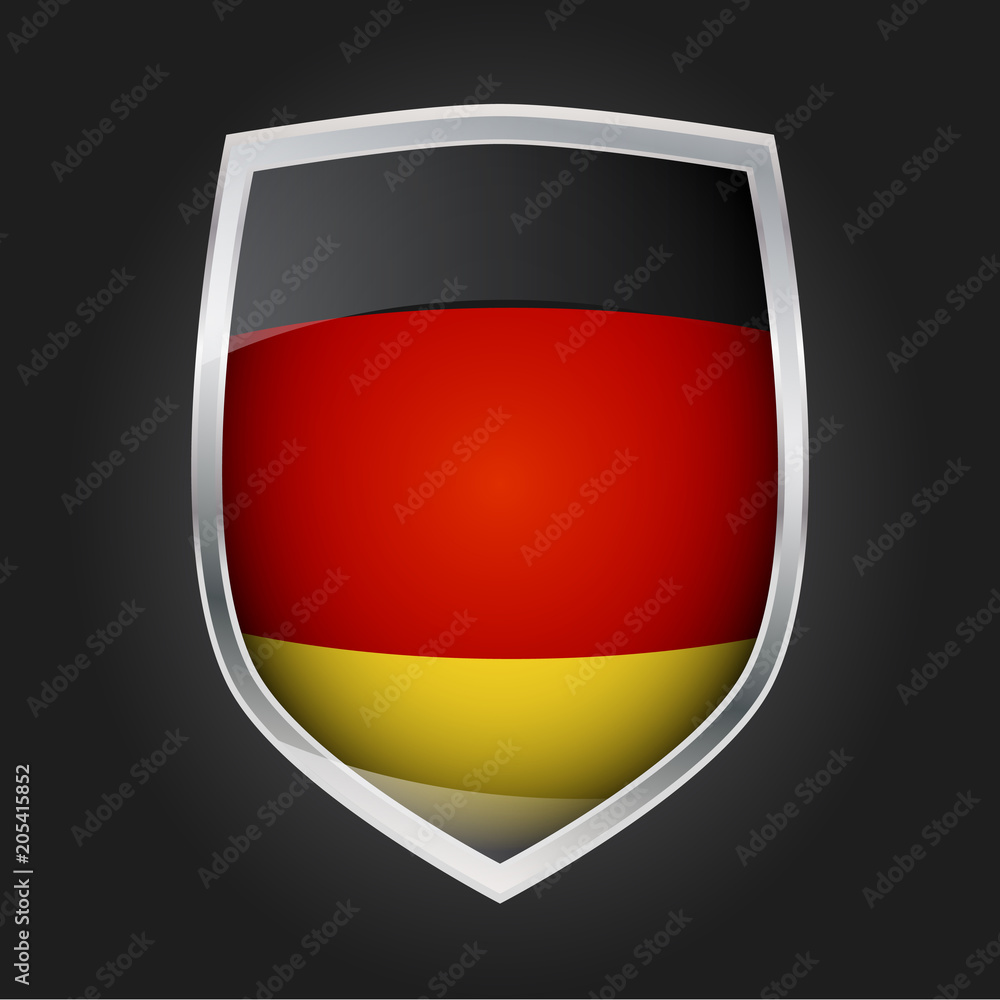 Shield with flag of Germany Shield with flag of Germany