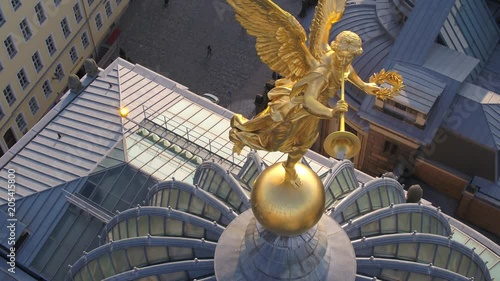 Golden Angel - goldener Engel Dresden aerial Fama Zitronenpresse photo