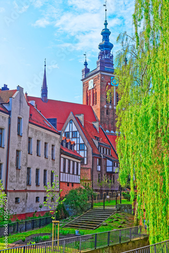 St Catherine Church and embankment in Gdansk