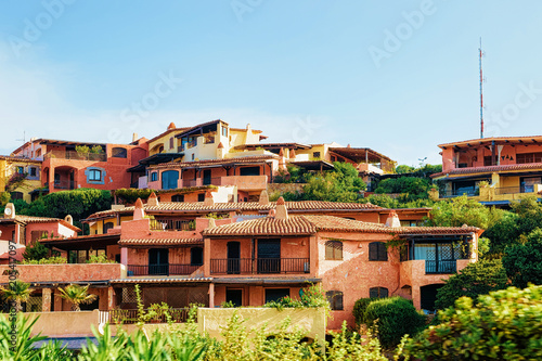 Building architecture at Porto Cervo resort Sardinia Italy