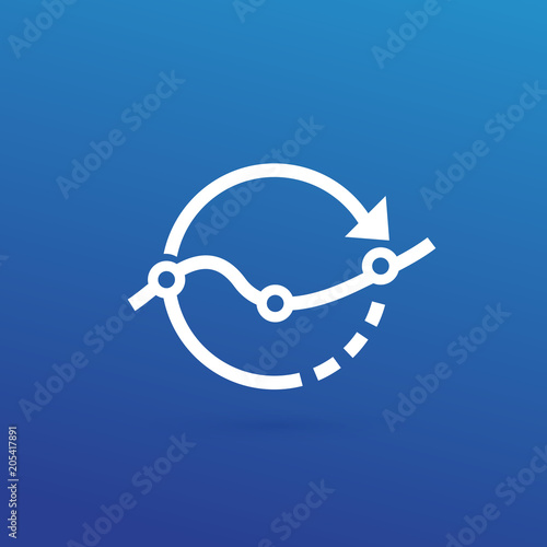 Illustration of business logotype bidding and auction.