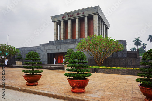 Ho Chi Minh Mausoleum in Hanoi Vietnam
