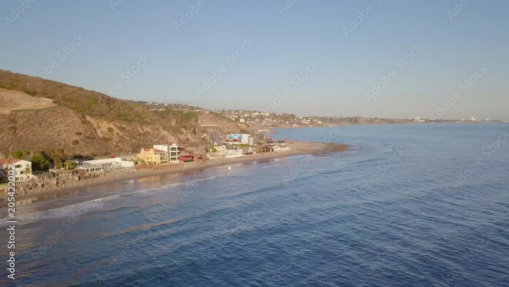 Aerial: Malibu Beachfront Homes on a Clear Day Aerial: Malibu Beachfront Homes on a Clear Day