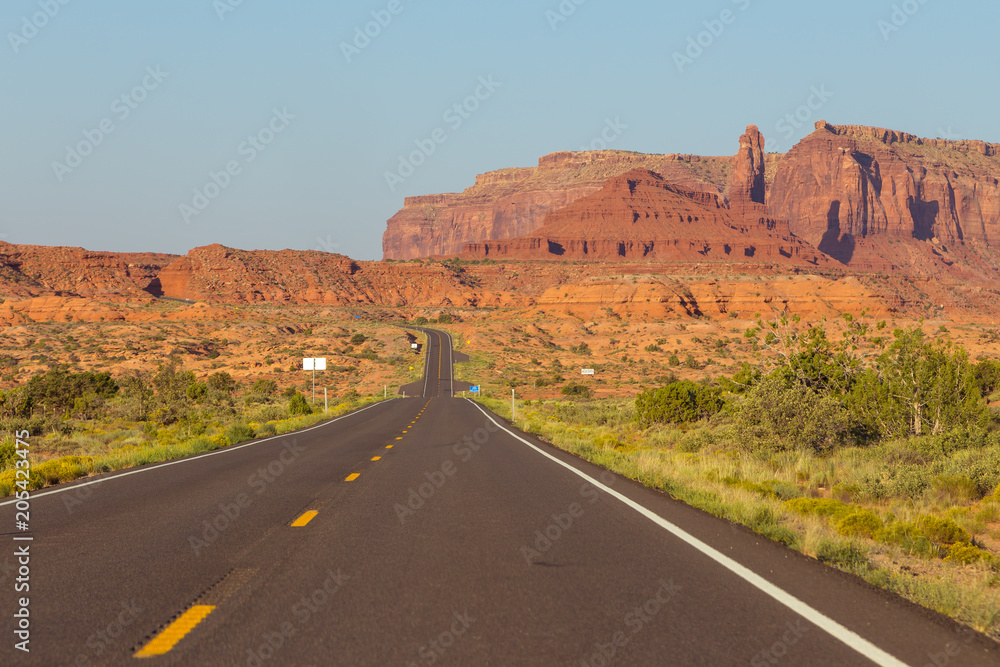 The way toward Monument Valley Navajo Tribal Park