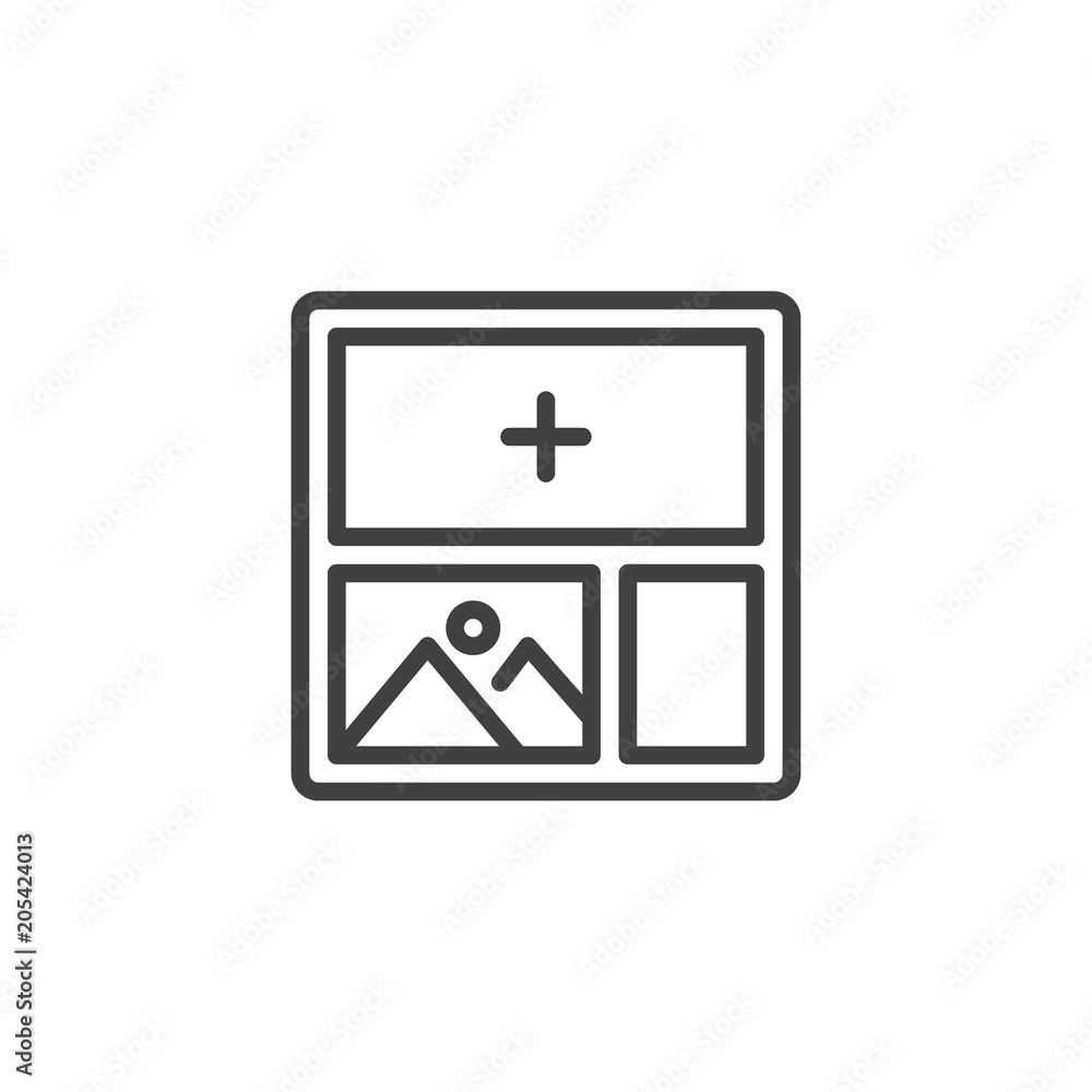 Web design outline icon Web design outline icon