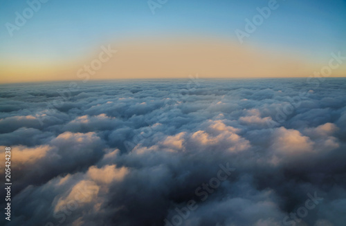 Fototapeta Naklejka Na Ścianę i Meble -  clouds view from above beautiful dawn, sunrise