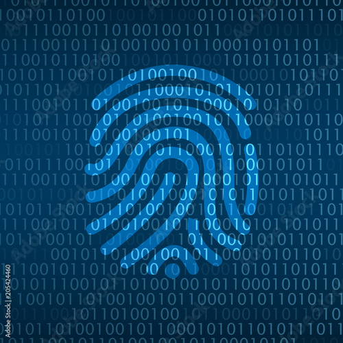 Cyber technology security, Lock on digital screen, network protection background design, vector illustration