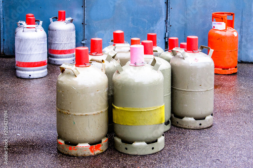 Obraz na płótnie propane gas bottles