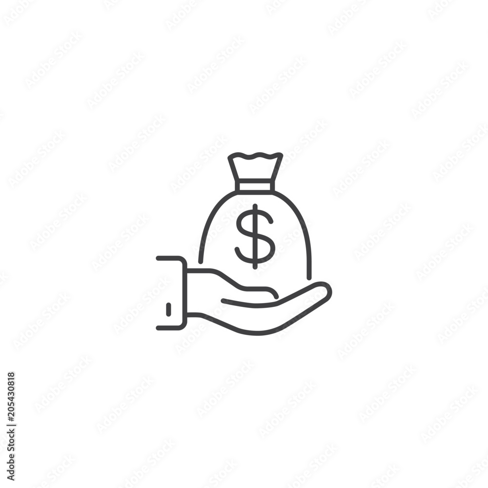 line funding icon on white background line funding icon on white background