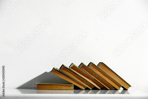 retro old books on white space and free place for your decoration. 