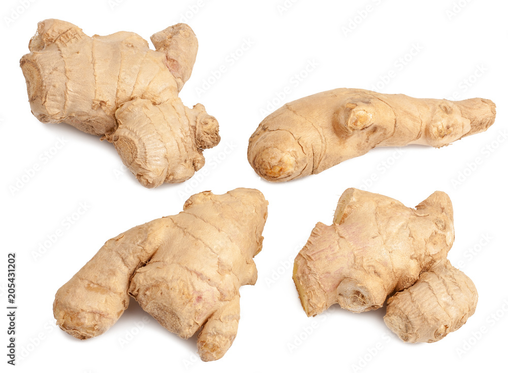 ginger root isolated on white background