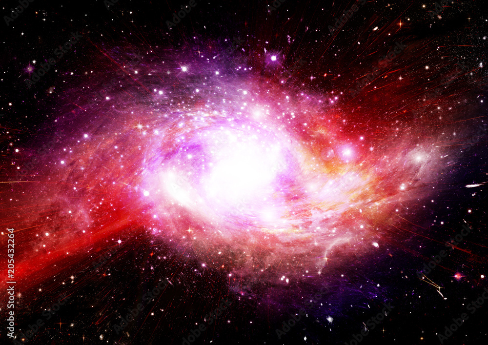 Stars, dust and gas nebula in a far galaxy Stars, dust and gas nebula in a far galaxy