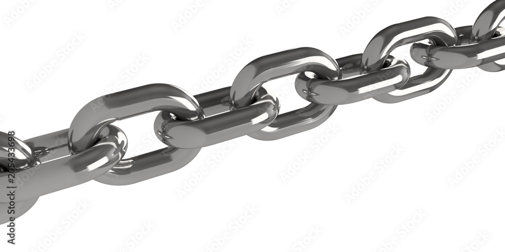 Obraz premium chaine acier chromé