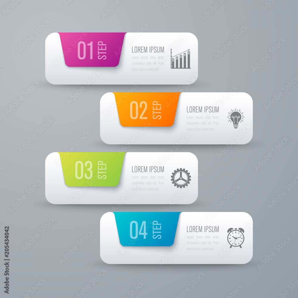 Vector illustration infographics 4 options Vector illustration infographics 4 options