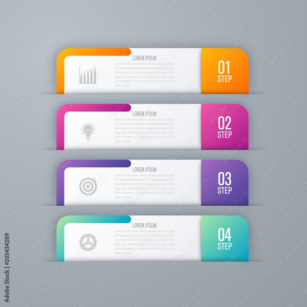 Vector illustration infographics 4 options Vector illustration infographics 4 options