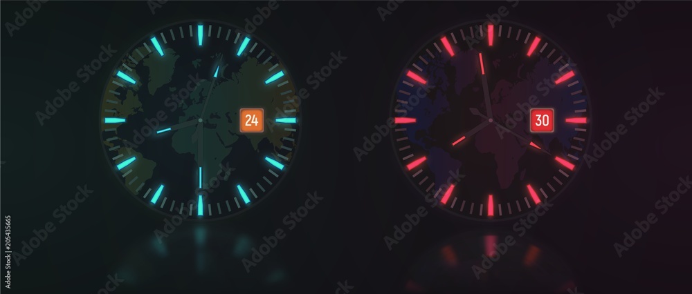 Two versions of dials Two versions of dials