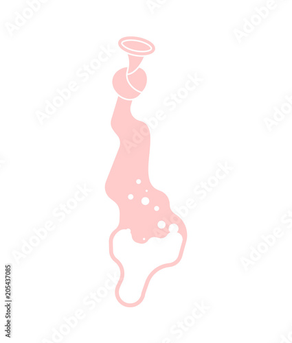 Used condom isolated. Means of contraception. Vector illustration