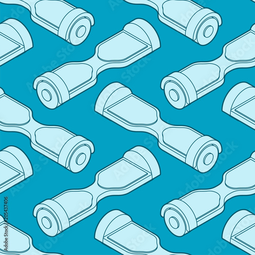 GyroScooter pattern seamless. two-wheeled scooter with an engine. Vector illustration