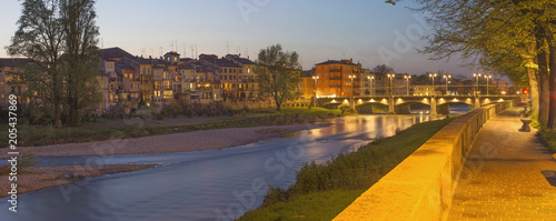 Parma - The Riverside of Parma river at dusk. photo
