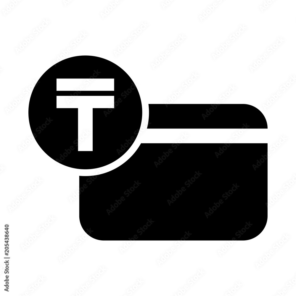 Kazakhstani tenge credit card icon Kazakhstani tenge credit card icon
