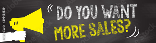 Do you want more Sales? / Megafon mit Symbole