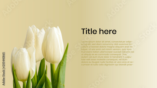 Tulips poster with text sample