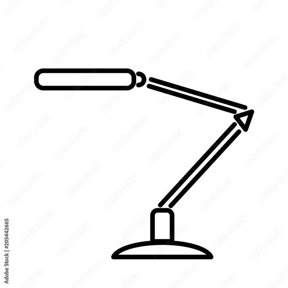table lamp black line vector icons table lamp black line vector icons