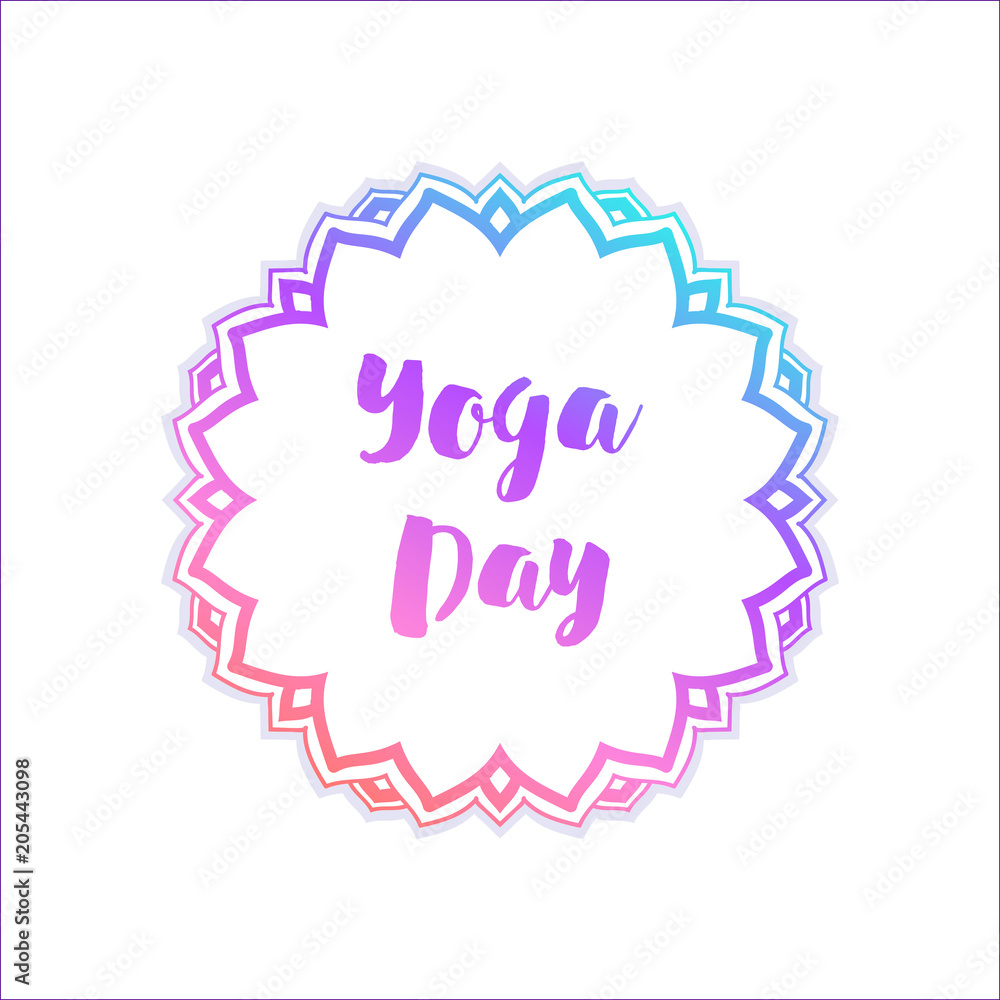 Yoga bright background. Template with mandala in acid color for banners, sites of spiritual development, posters. Yoga bright background. Template with mandala in acid color for banners, sites of spiritual development, posters.