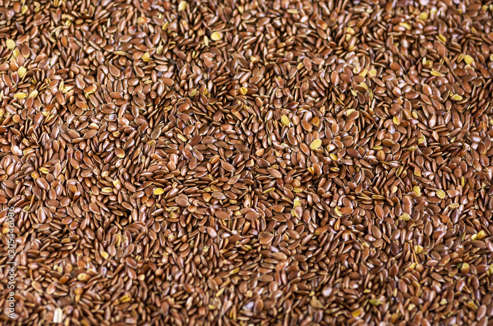 flax seeds, top view, full frame