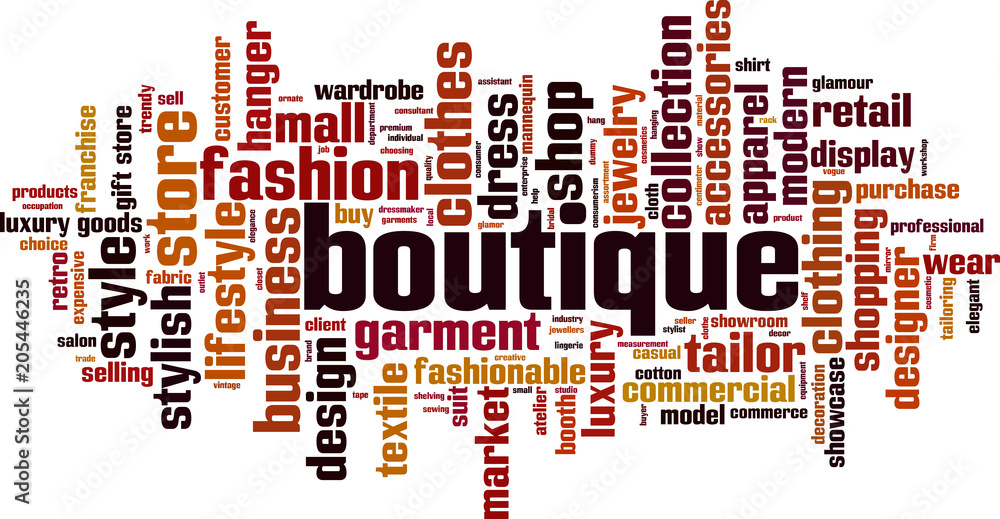 Boutique word cloud Boutique word cloud